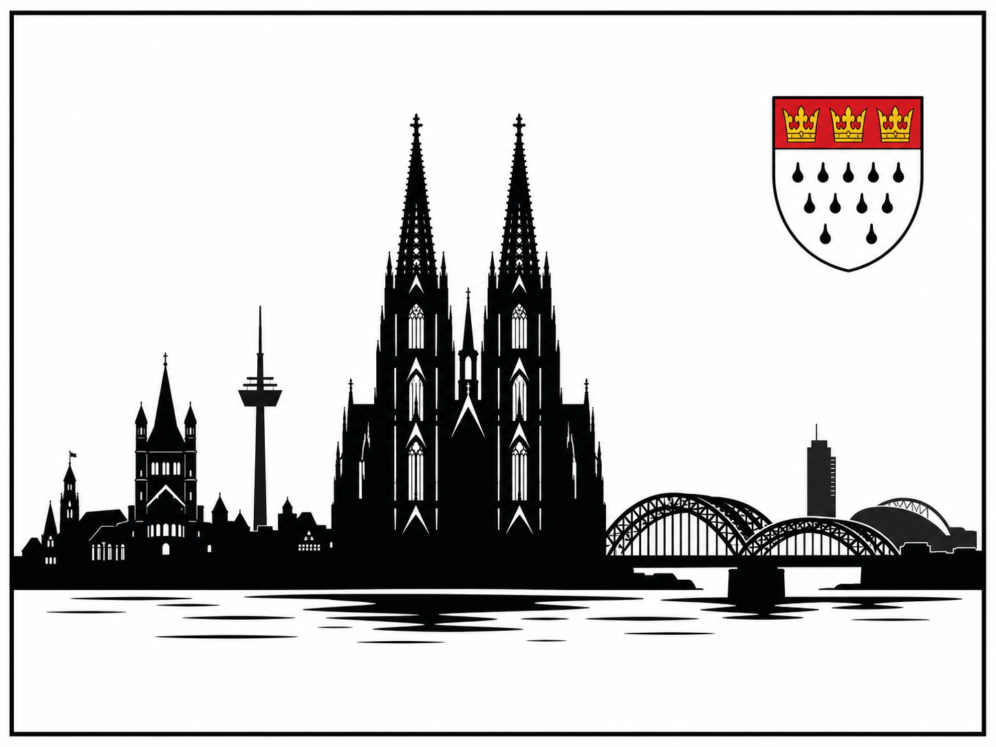 Köln Silhouette mit Stadtwappen